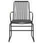 Preview: 5-tlg. Garten-Essgruppe Schwarz PVC Rattan