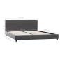 Preview: Bettgestell Grau Kunstleder 140x200 cm