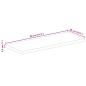 Preview: Tischplatte 80x50x2,5 cm Rechteckig Altholz Massiv