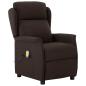 Preview: ARDEBO.de - Massagesessel Dunkelbraun Stoff