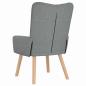Preview: Sessel Hellgrau 63 x 67 x 94 cm Stoff und Sperrholz