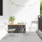 Preview: ARDEBO.de - Faltbare Gartenstühle 2er Set Beige Stahl