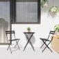Preview: Faltbare Gartenstühle 2er Set in Anthrazit aus Stahl