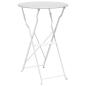 Preview: Faltbarer Bistrotisch Weiß Ø50x71 cm Pulverbeschichteter Stahl