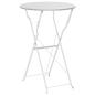 Preview: Faltbarer Bistrotisch Weiß Ø50x71 cm Pulverbeschichteter Stahl