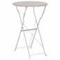 Preview: Klapp-Bistrotisch Beige Ø50x71 cm Pulverbeschichteter Stahl