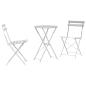 Preview: 3-teiliges Falt-Bistroset Beige Stahl