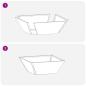 Preview: Metall Pflanztopf Edelstahl 40 x 40 x 15 cm Langlebig Quadratisch