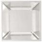 Preview: Metall Pflanztopf Edelstahl 40 x 40 x 15 cm Langlebig Quadratisch
