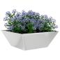 Preview: Stahlblumentopf Verzinkter Stahl 40 x 40 x 15 cm Dekorative Details