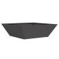 Preview: Metallpflanzer Schwarz Metall 50 x 50 x 15 cm Dekorative Akzente