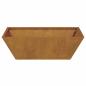 Preview: Metall Pflanzer Verwitterter Stahl 50 x 50 x 15 cm