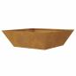 Preview: Metall Pflanzer Verwitterter Stahl 50 x 50 x 15 cm