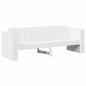 Preview: Garten-Sofa 3-Sitzer Weiß Holz Mittel Langlebig Outdoor-Sofa