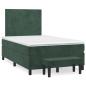 Preview: Boxspringbett mit Matratze Dunkelgrün 120x200 cm Samt