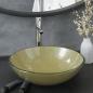 Preview: ARDEBO.de - Badezimmer Waschbecken mit Wasserhahn und Ablaufgarnitur Gold