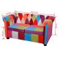 Preview: Chesterfield-Sofa 2-Sitzer-Sofa Stoff