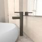 Preview: ARDEBO.de - Badezimmer Mischbatterie Grau 12x30 cm
