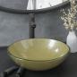 Preview: ARDEBO.de - Badezimmer Waschbecken mit Wasserhahn und Ablaufgarnitur Gold