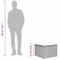 Preview: Gartenhocker mit Kissen Braun 55x55x37 cm Poly Rattan