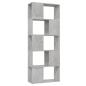 Preview: Bücherregal Raumteiler Betongrau 60x24x155 cm