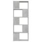 Preview: Bücherregal Raumteiler Betongrau 60x24x155 cm