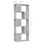 Preview: Bücherregal Raumteiler Betongrau 60x24x155 cm