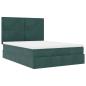 Preview: Ottoman-Bett mit Matratzen Dunkelgrün 140x190 cm Samt