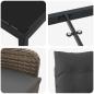 Preview: 5-teiliges Garten-Dining-Set mit Kissen Beige Poly Rattan