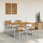 Preview: ARDEBO.de - 5-teilige Garten Essgruppe aus solidem Akazienholz und Metall