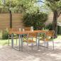 Preview: ARDEBO.de - 5-teilige Essgruppe Garten aus massivem Akazienholz und Metall