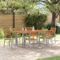 Preview: ARDEBO.de - 7-teiliges Gartenset aus massivem Akazienholz und Metall