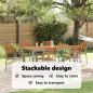 Preview: Stapelbare Gartenstühle 6 Stück Massivholz Akazie und Metall