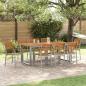 Preview: Stapelbare Gartenstühle 8 Stück Solid Wood Akazie und Metall