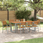 Preview: Stapelbare Gartenstühle 8 Stück Solid Wood Akazie und Metall