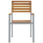Preview: Stapelbare Gartenstühle 8 Stück Solid Wood Akazie und Metall