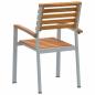Preview: Stapelbare Gartenstühle 8 Stück Solid Wood Akazie und Metall