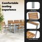 Preview: Stapelbare Gartenstühle 8 Stück Solid Wood Akazie und Metall