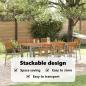 Preview: Stapelbare Gartenstühle 8 Stück Solid Wood Akazie und Metall