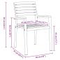 Preview: Stapelbare Gartenstühle 8 Stück Solid Wood Akazie und Metall