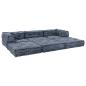 Preview: Puff-Schlafsofa 3-Sitzer Modular Indigo Stoff