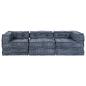 Preview: Puff-Schlafsofa 3-Sitzer Modular Indigo Stoff