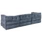 Preview: Puff-Schlafsofa 3-Sitzer Modular Indigo Stoff