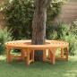 Preview: ARDEBO.de - Outdoor Baum Bank 160 cm Massivholz Eukalyptus