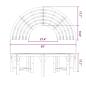 Preview: Outdoor Baum Bank 160 cm Massivholz Eukalyptus