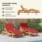 Preview: Sonnenliege 2 pcs Rot 200 x 67 x 84 cm Massivholz Akazie
