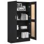 Preview: Bücherregale 2er Set Schwarz Eiche 165x30,5x150 cm Holzwerkstoff
