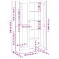 Preview: Bücherregale 2er Set Schwarz Eiche 82,5x30,5x185 cm Holzwerkstoff
