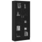 Preview: Bücherregale 2er Set Schwarz Eiche 82,5x30,5x185 cm Holzwerkstoff
