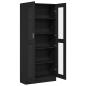 Preview: Bücherregale 2er Set Schwarz Eiche 82,5x30,5x185 cm Holzwerkstoff